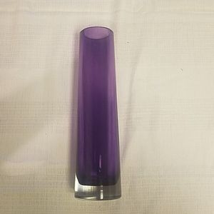 Decorative 11" tall Purple Glass Vase
